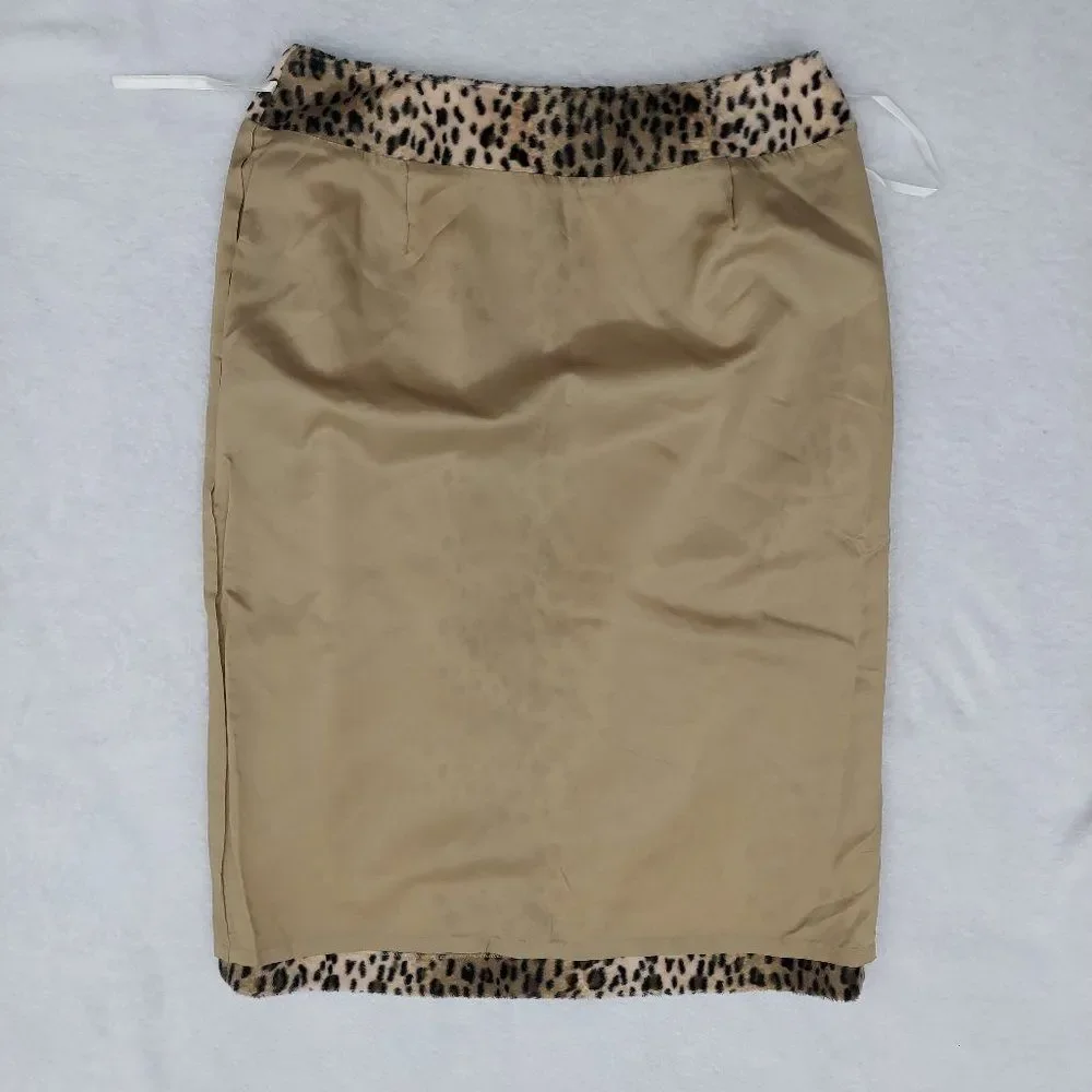 Vintage 90s Y2K Georgiou Studio Animal Print Skirt - Picture 13 of 14